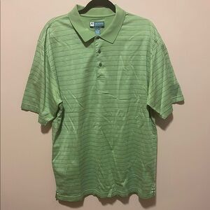 Jos. A. Bank Green Polo Shirt with Subtle Stripes